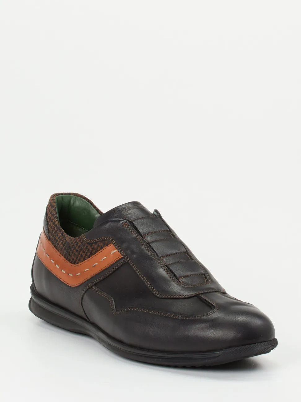 Galizio Torresi – Slip-On Sneaker aus Kalbleder dunkelbraun