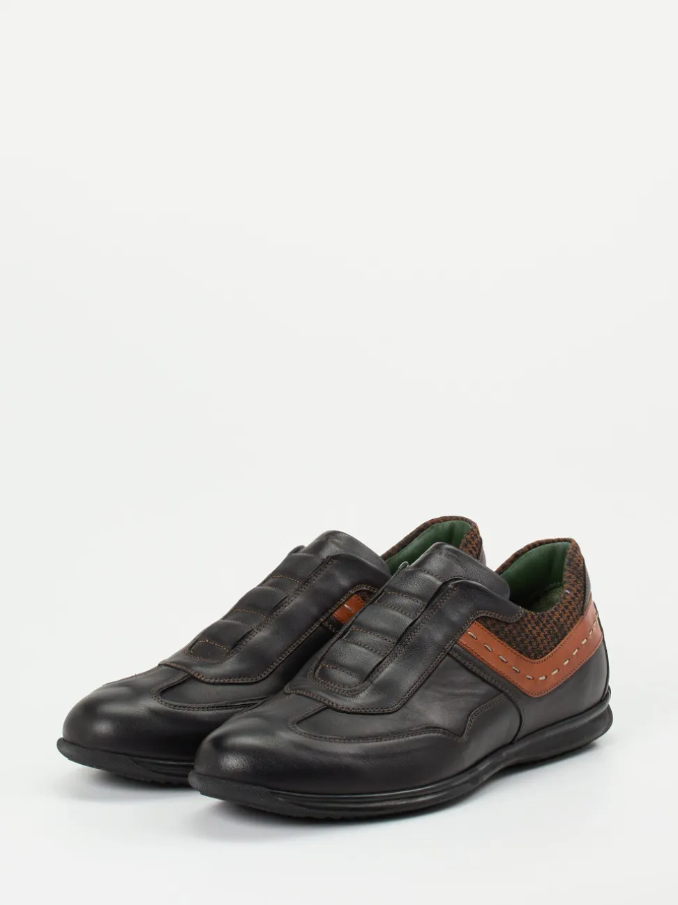 Galizio Torresi – Slip-On Sneaker aus Kalbleder dunkelbraun