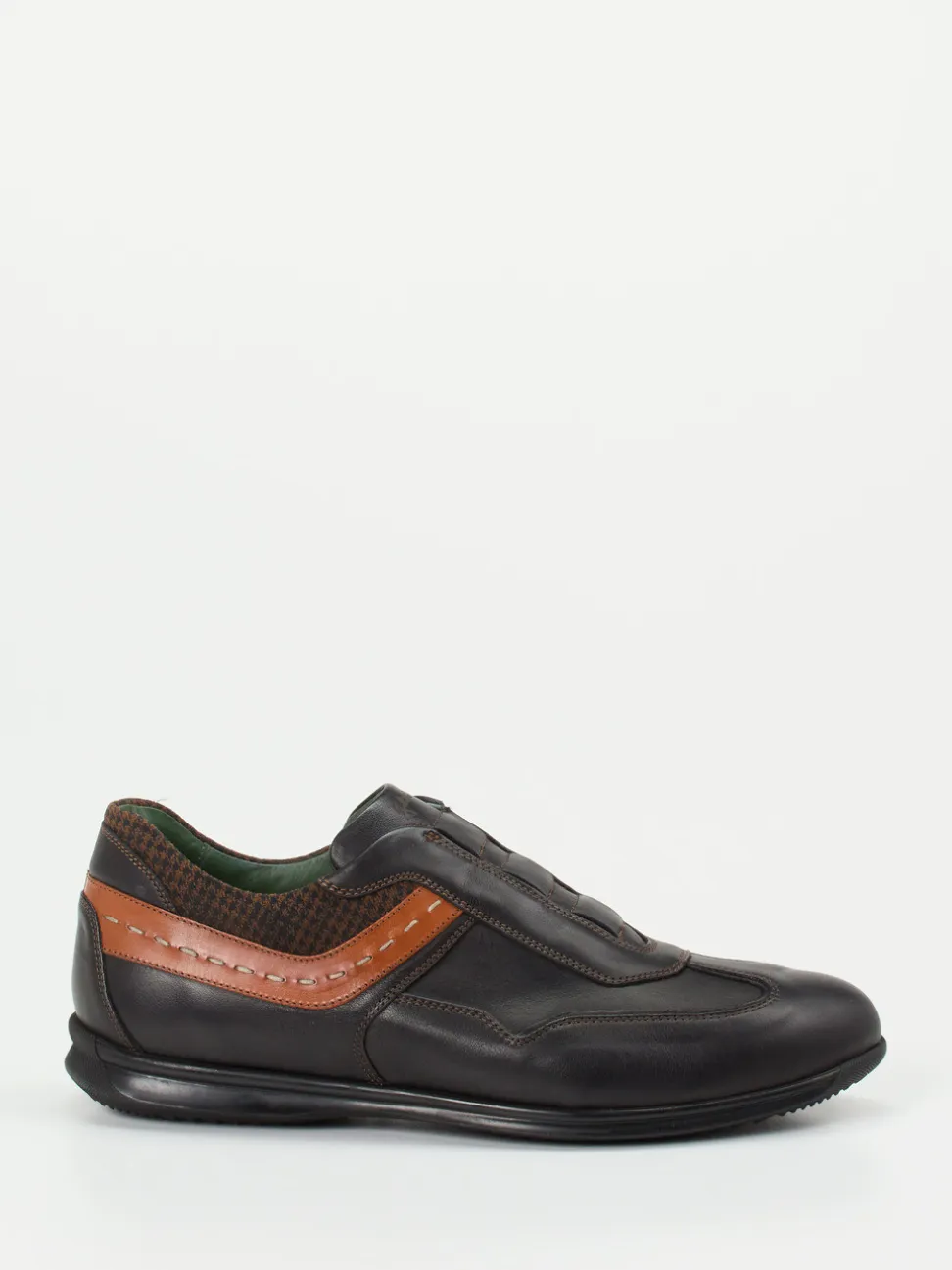 Galizio Torresi – Slip-On Sneaker aus Kalbleder dunkelbraun