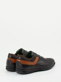 Galizio Torresi – Slip-On Sneaker aus Kalbleder dunkelbraun
