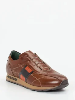 Galizio Torresi – Slip-On-Sneaker aus Kalbleder braun