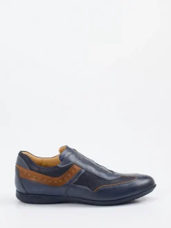 Galizio Torresi – Slipper aus Kalbleder in Dunkelblau