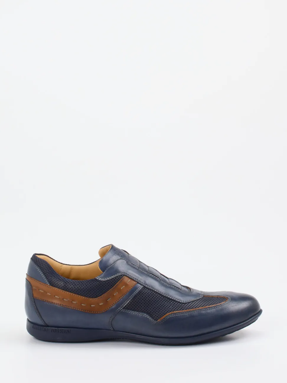 Galizio Torresi – Slipper aus Kalbleder in Dunkelblau