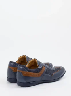 Galizio Torresi – Slipper aus Kalbleder in Dunkelblau