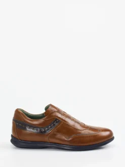 Galizio Torresi – Slipper aus Kalbleder cognacbraun