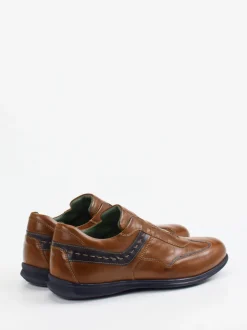Galizio Torresi – Slipper aus Kalbleder cognacbraun