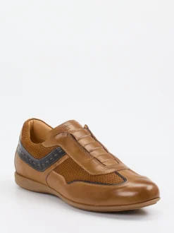Galizio Torresi – Slipper aus Kalbleder cognacbraun