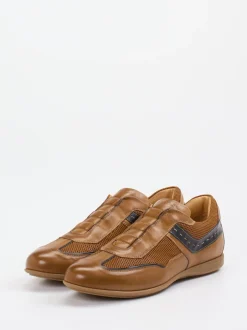 Galizio Torresi – Slipper aus Kalbleder cognacbraun