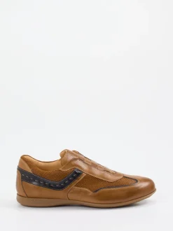 Galizio Torresi – Slipper aus Kalbleder cognacbraun