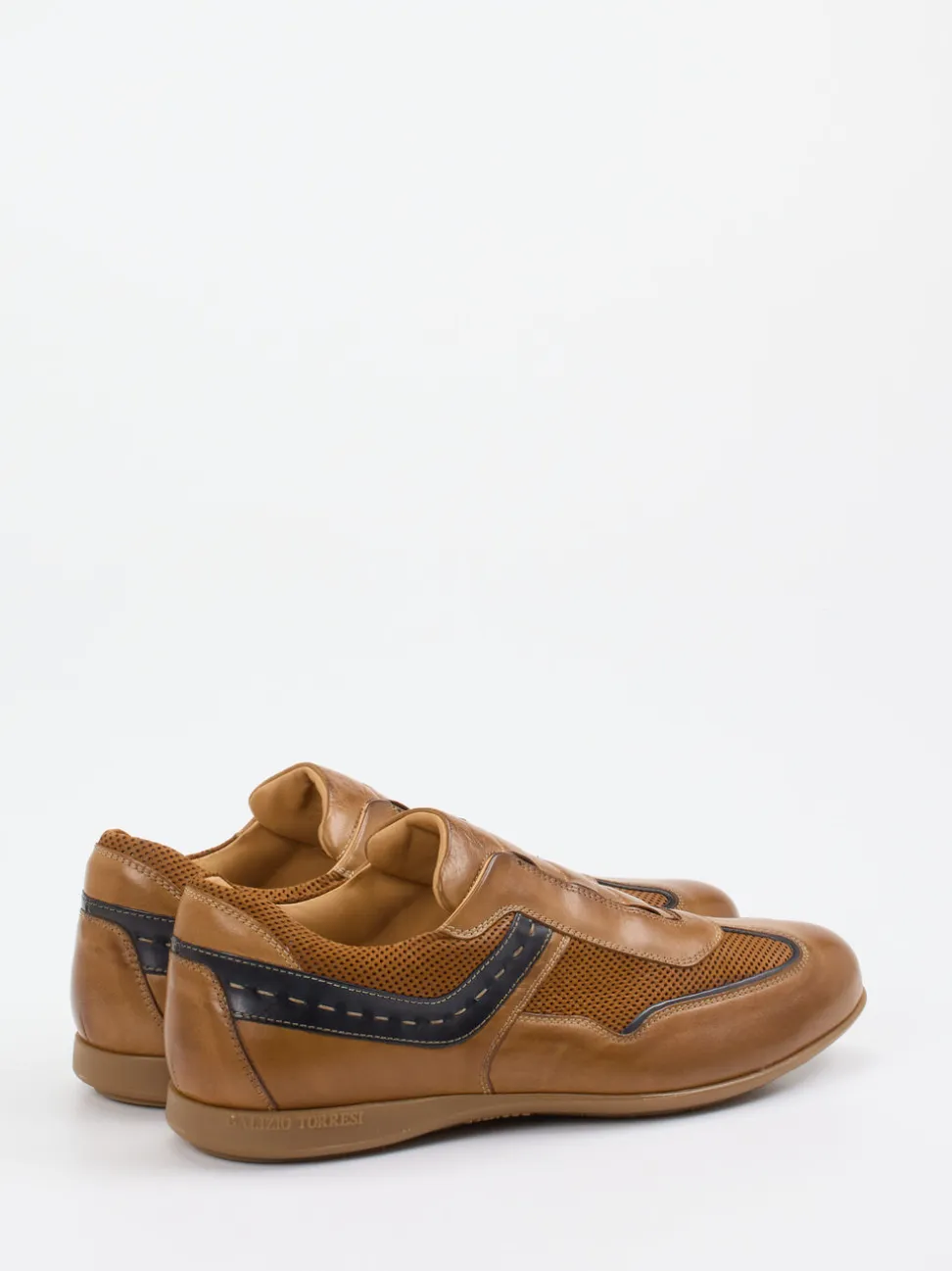 Galizio Torresi – Slipper aus Kalbleder cognacbraun