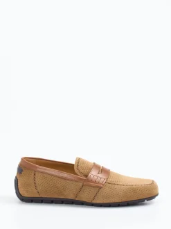Galizio Torresi – Slipper aus Veloursleder in Braun