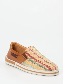 Galizio Torresi – Slipper aus Textil und Kalbleder multicolor