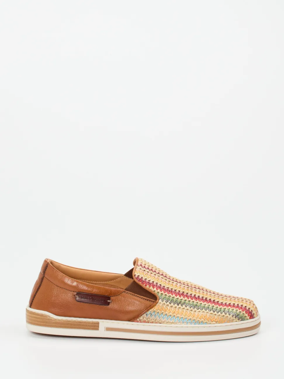 Galizio Torresi – Slipper aus Textil und Kalbleder multicolor