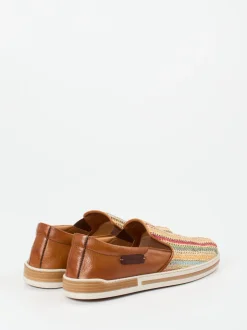 Galizio Torresi – Slipper aus Textil und Kalbleder multicolor