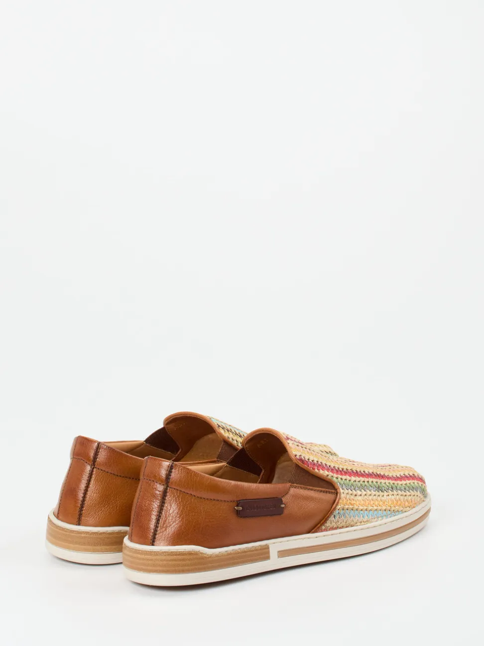 Galizio Torresi – Slipper aus Textil und Kalbleder multicolor