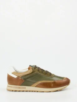 Galizio Torresi – Sneaker aus Kalbleder in Olivgrün