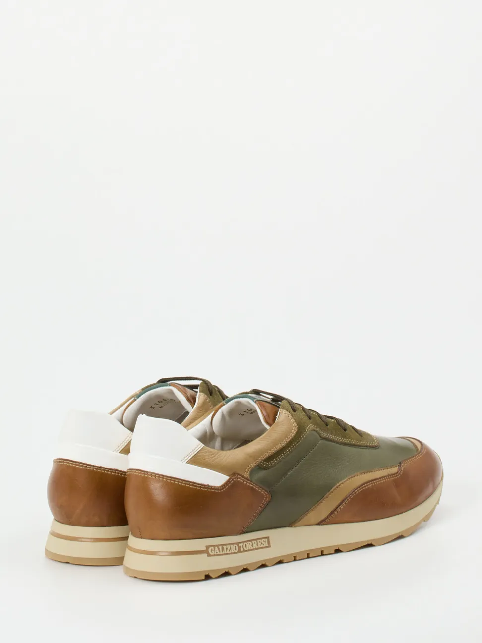 Galizio Torresi – Sneaker aus Kalbleder in Olivgrün