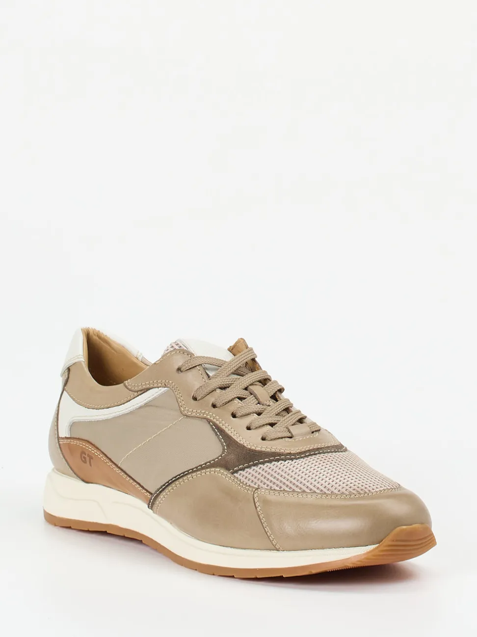 Galizio Torresi – Sneaker aus Kalbleder in Taupe