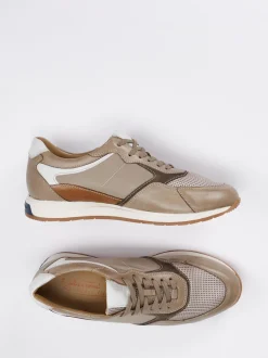 Galizio Torresi – Sneaker aus Kalbleder in Taupe