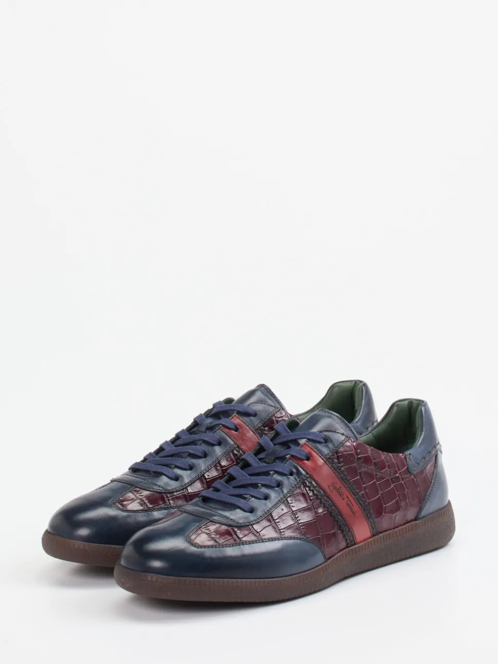 Galizio Torresi – Sneaker aus Kalbleder mit Krokoprägung