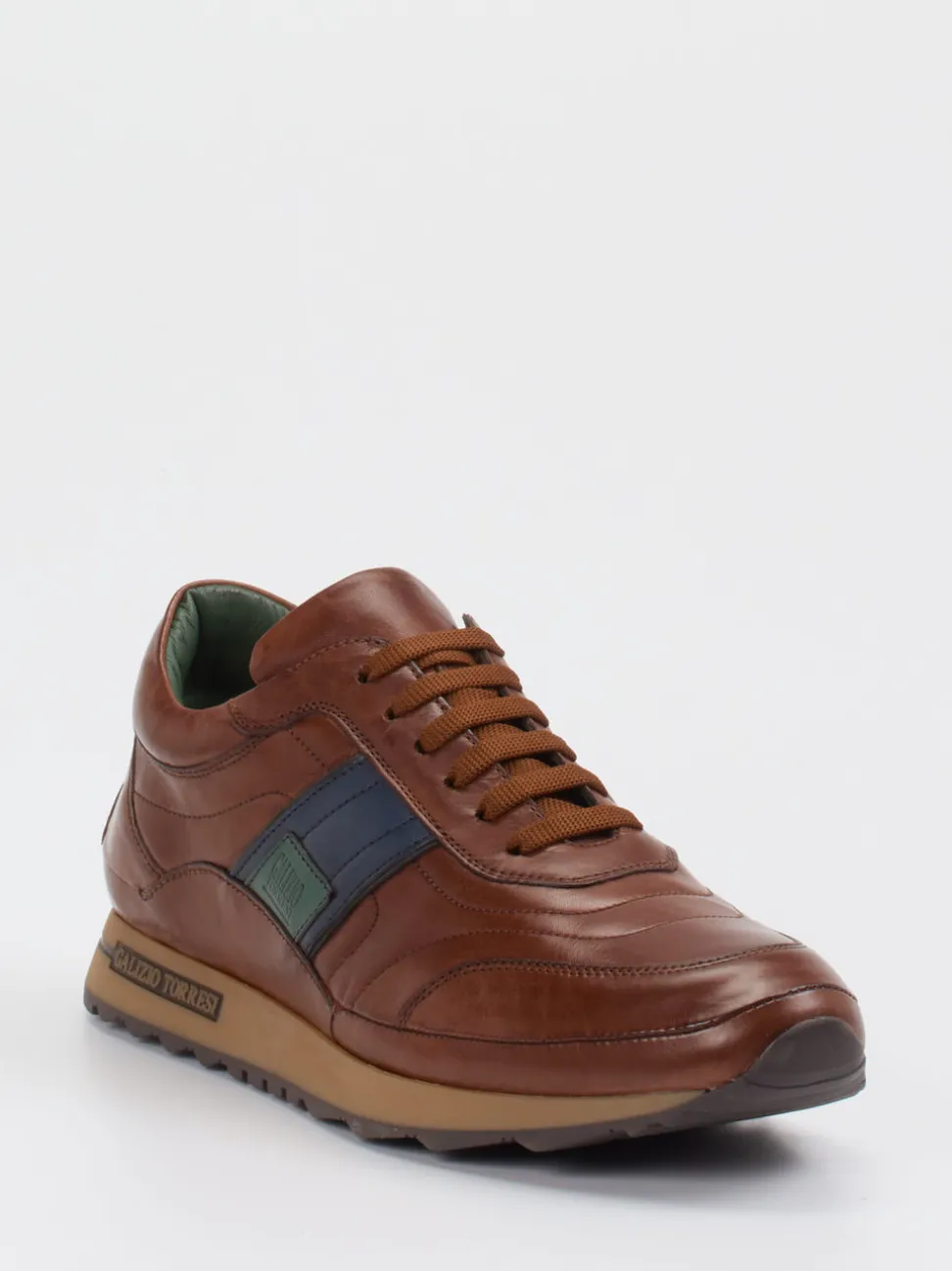 Galizio Torresi – Sneaker aus Kalbleder in Braun