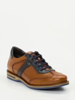 Galizio Torresi – Sneaker aus Kalbleder cognacbraun