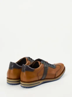 Galizio Torresi – Sneaker aus Kalbleder cognacbraun