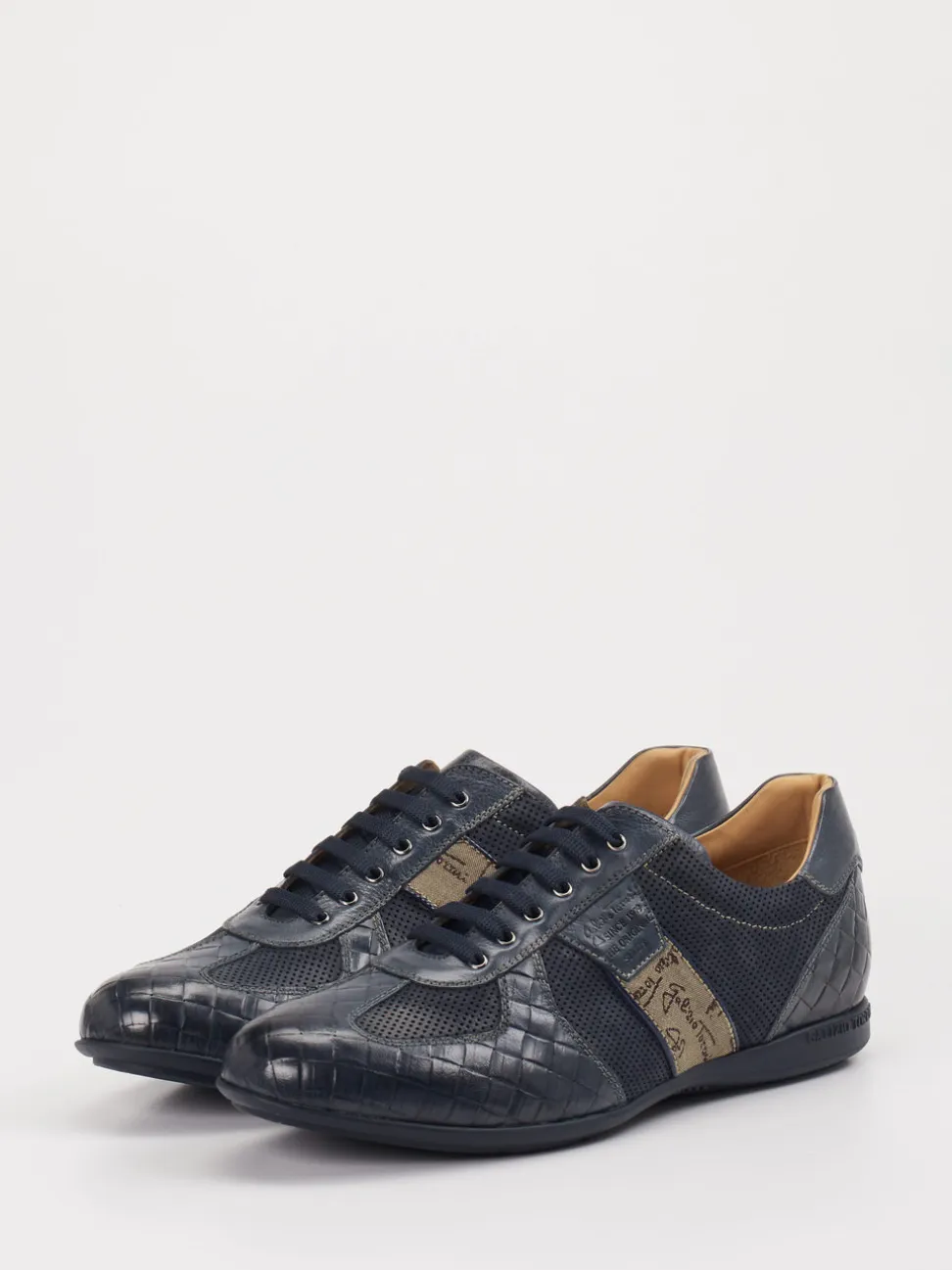 Galizio Torresi – Sneaker aus Kalbleder Dunkelblau