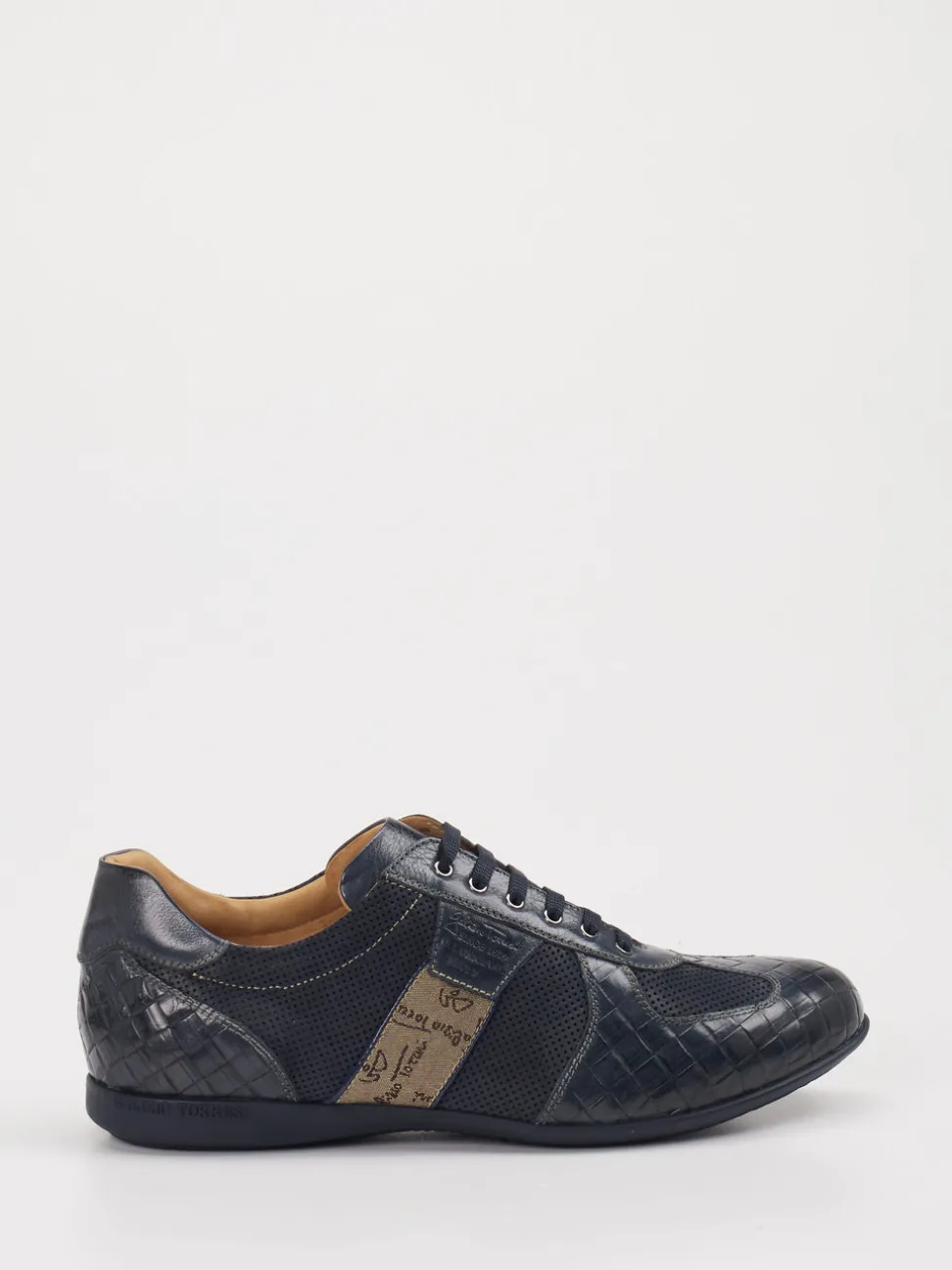 Galizio Torresi – Sneaker aus Kalbleder Dunkelblau
