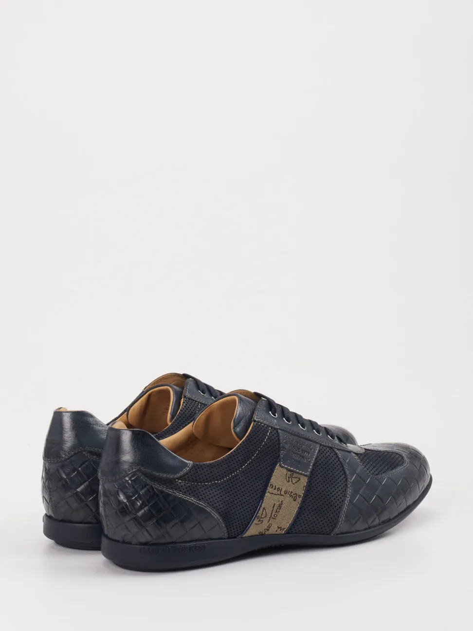 Galizio Torresi – Sneaker aus Kalbleder Dunkelblau