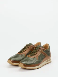 Galizio Torresi – Sneaker aus Kalbleder Olivgrün