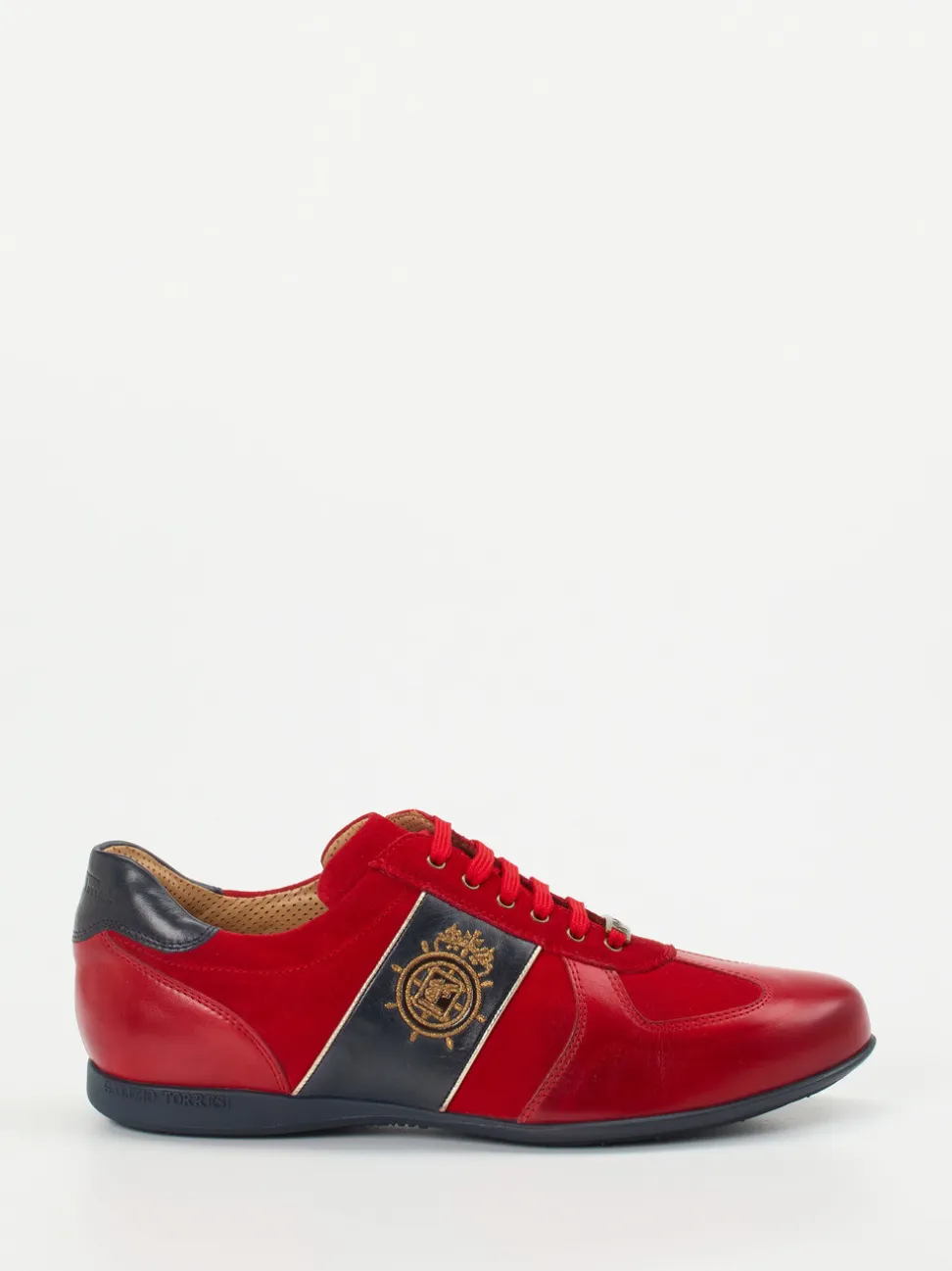 Galizio Torresi – Sneaker aus Kalbleder in Rot-Gold