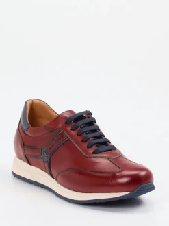 Galizio Torresi – Sneaker aus Kalbleder Bordeauxrot