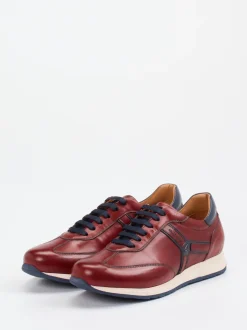 Galizio Torresi – Sneaker aus Kalbleder Bordeauxrot