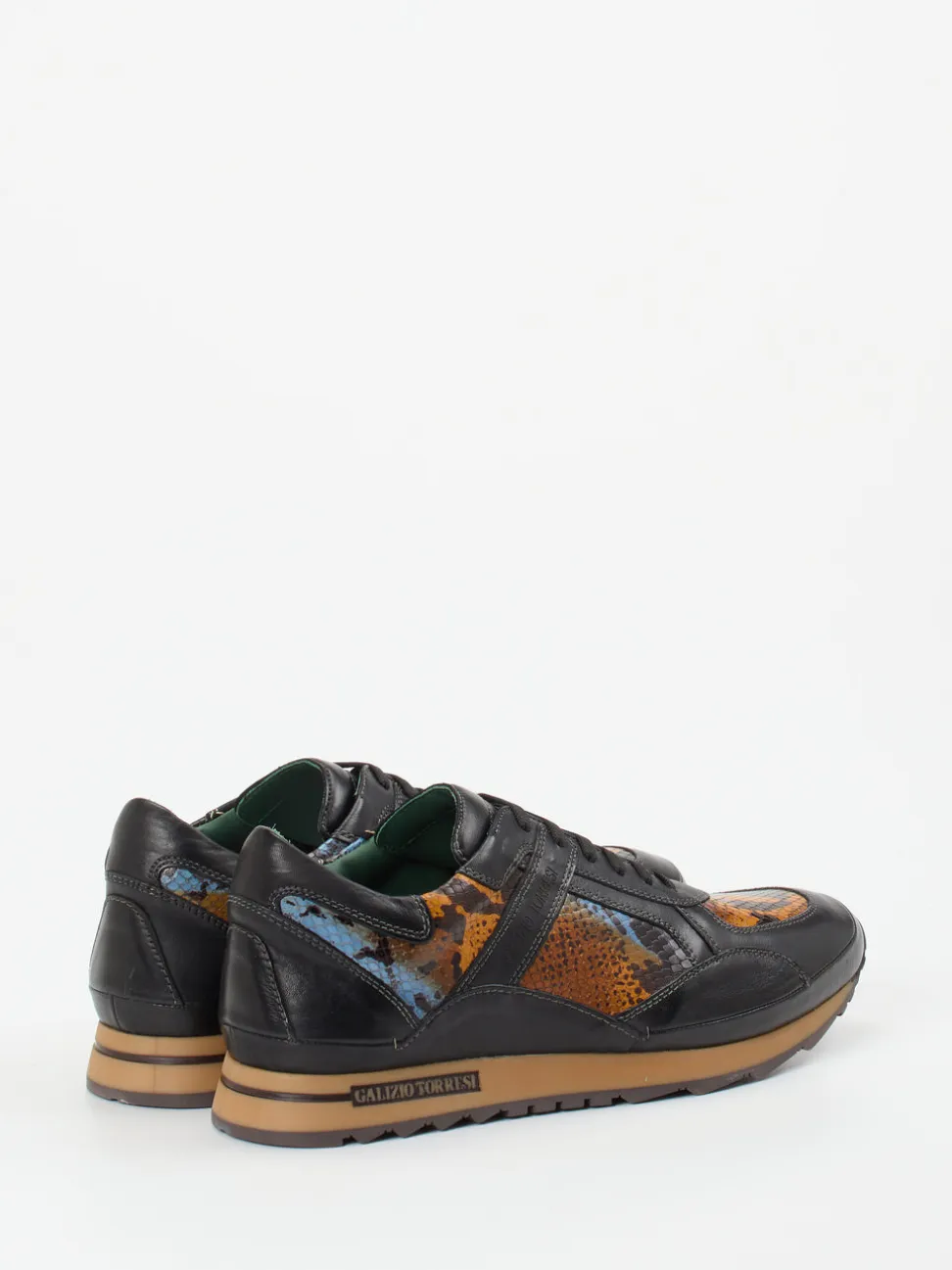 Galizio Torresi – Sneaker aus geprägtem Leder Schwarz