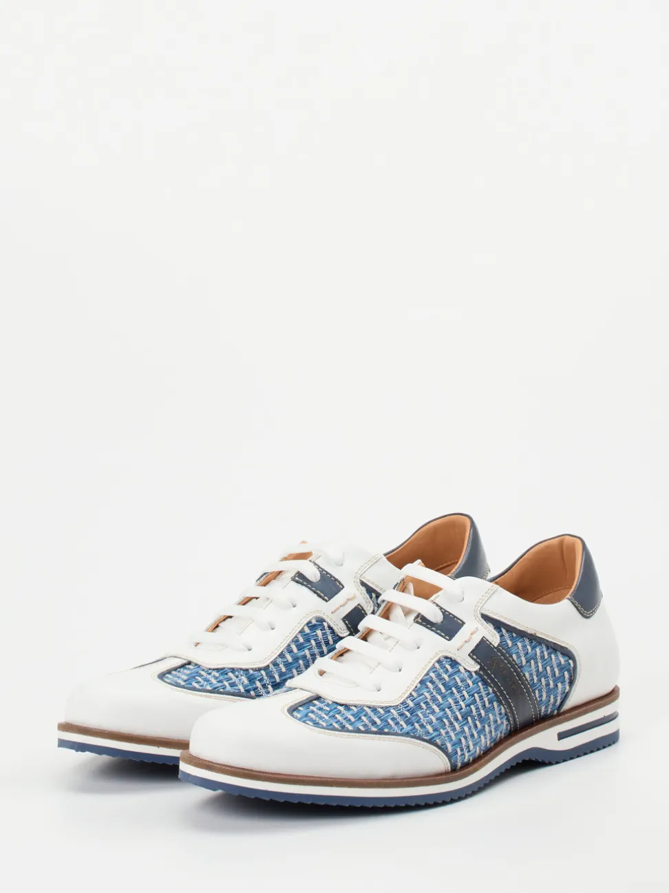 Galizio Torresi – Sneaker aus Kalbleder und Textil Weiß