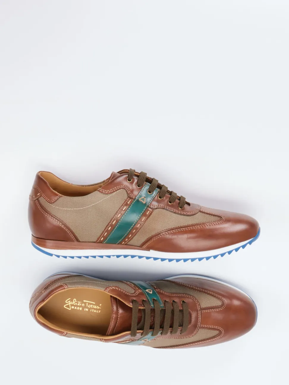 Galizio Torresi – Sneaker aus Kalbleder in Braun