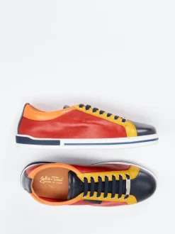 Galizio Torresi – Sneaker aus Kalbleder im Color-Blocking