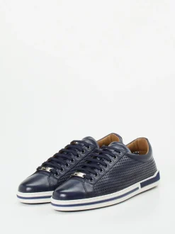 Galizio Torresi – Sneaker aus Glattleder Dunkelblau