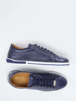 Galizio Torresi – Sneaker aus Glattleder Dunkelblau
