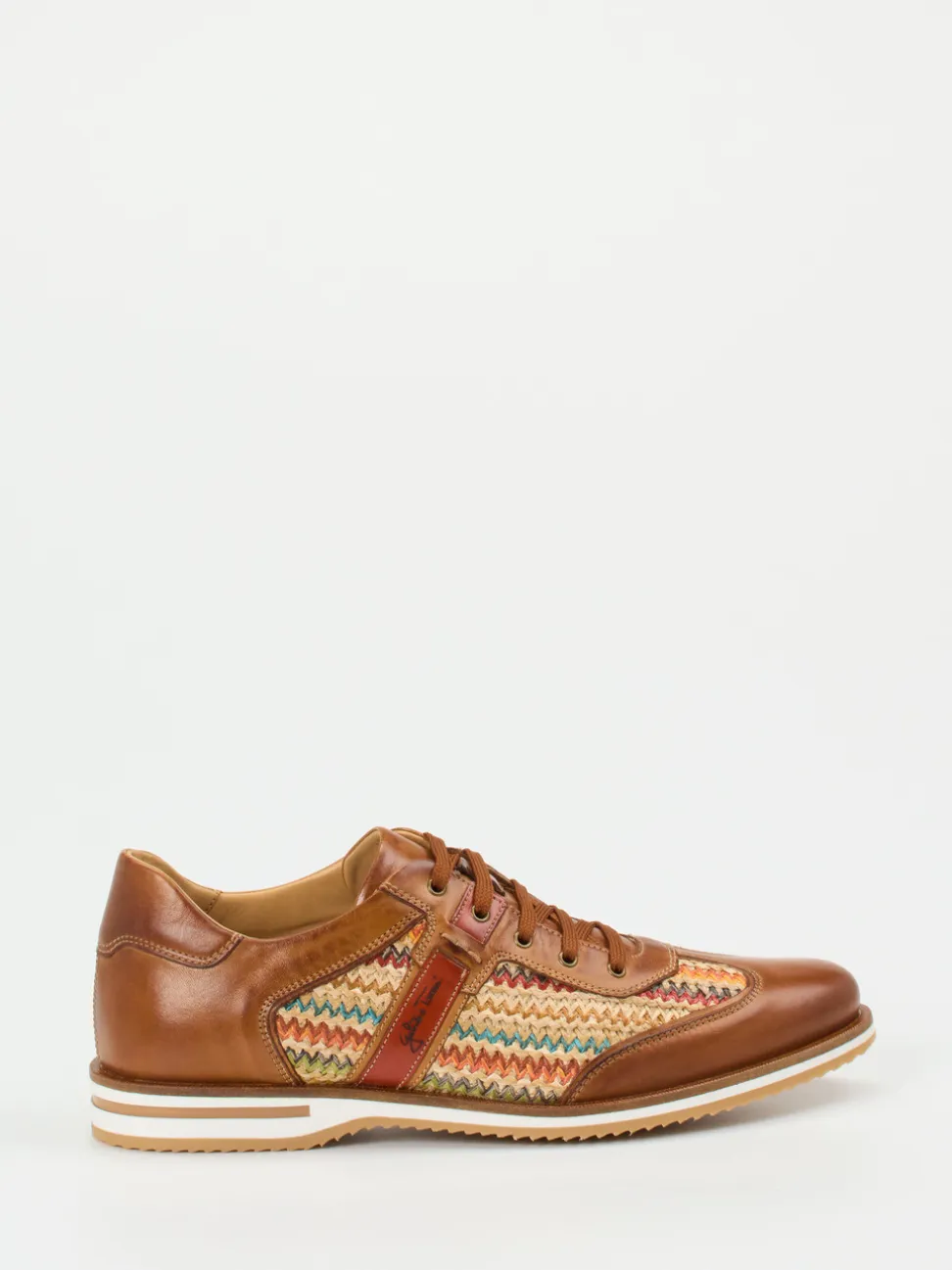 Galizio Torresi – Sneaker aus Kalbleder cognacfarben