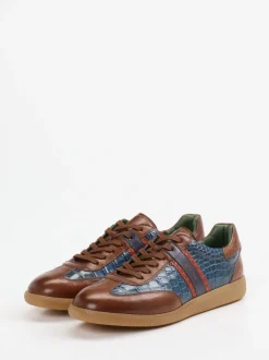 Galizio Torresi – Sneaker aus Kalbleder mit Kroko-Prägung