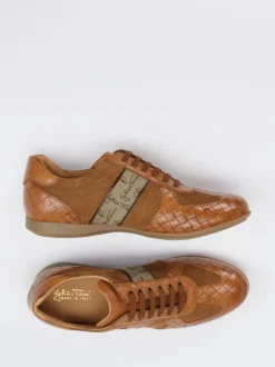 Galizio Torresi – Sneaker aus Kalbleder Cognacbraun