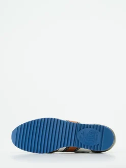 Galizio Torresi – Sneaker aus Leder und Mesh olivgrün
