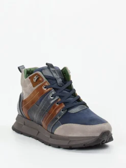 Galizio Torresi – Sneaker aus Veloursleder dunkelblau