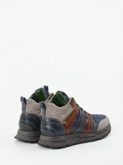 Galizio Torresi – Sneaker aus Veloursleder dunkelblau