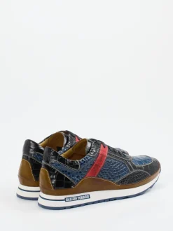 Galizio Torresi – Sneaker aus geprägtem Leder blau