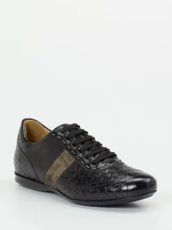 Galizio Torresi – Sneaker aus geprägtem Leder schwarz
