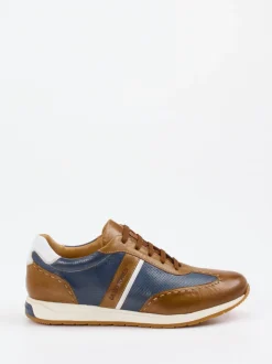 Galizio Torresi – Sneaker aus Kalbleder cognacblau