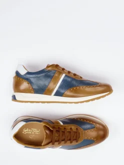 Galizio Torresi – Sneaker aus Kalbleder cognacblau